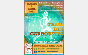 Trail des Garroustes Samedi 2 Avril 2022